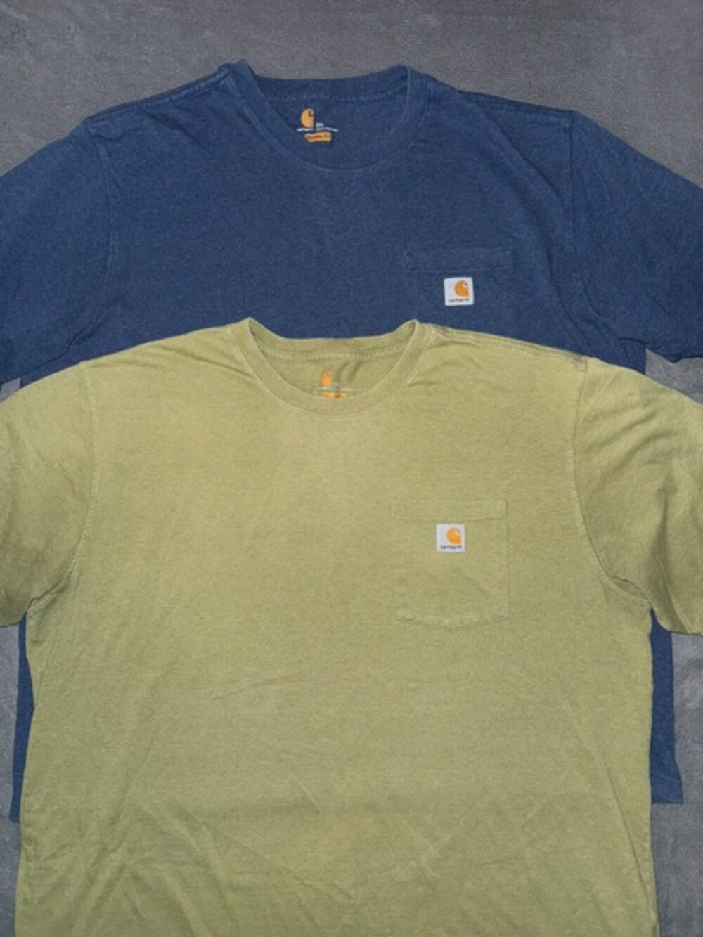 Lot Of 2 Men's Carhartt Workwear Pockets Shirts XXL Green Blue
